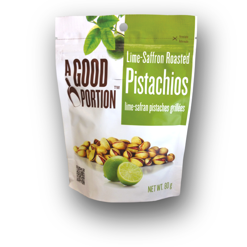 a good portion lime-saffron pistachio